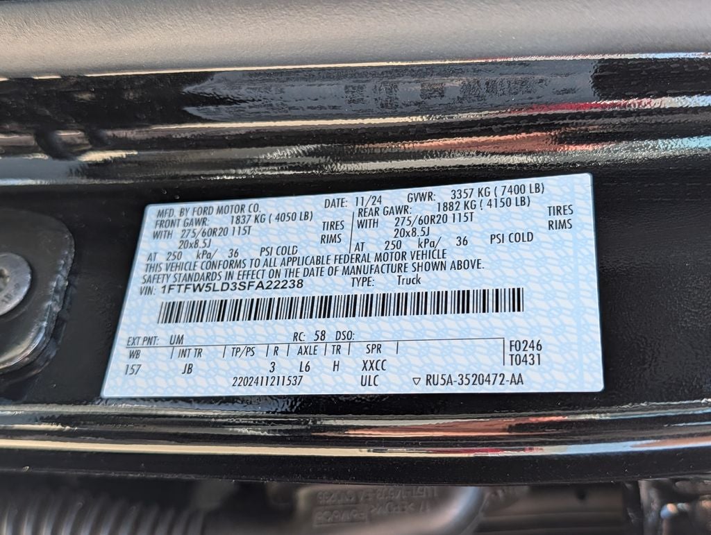 2025 Ford F-150 Lariat 157"
