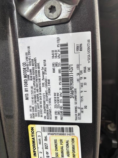 2019 Ford Fusion SE