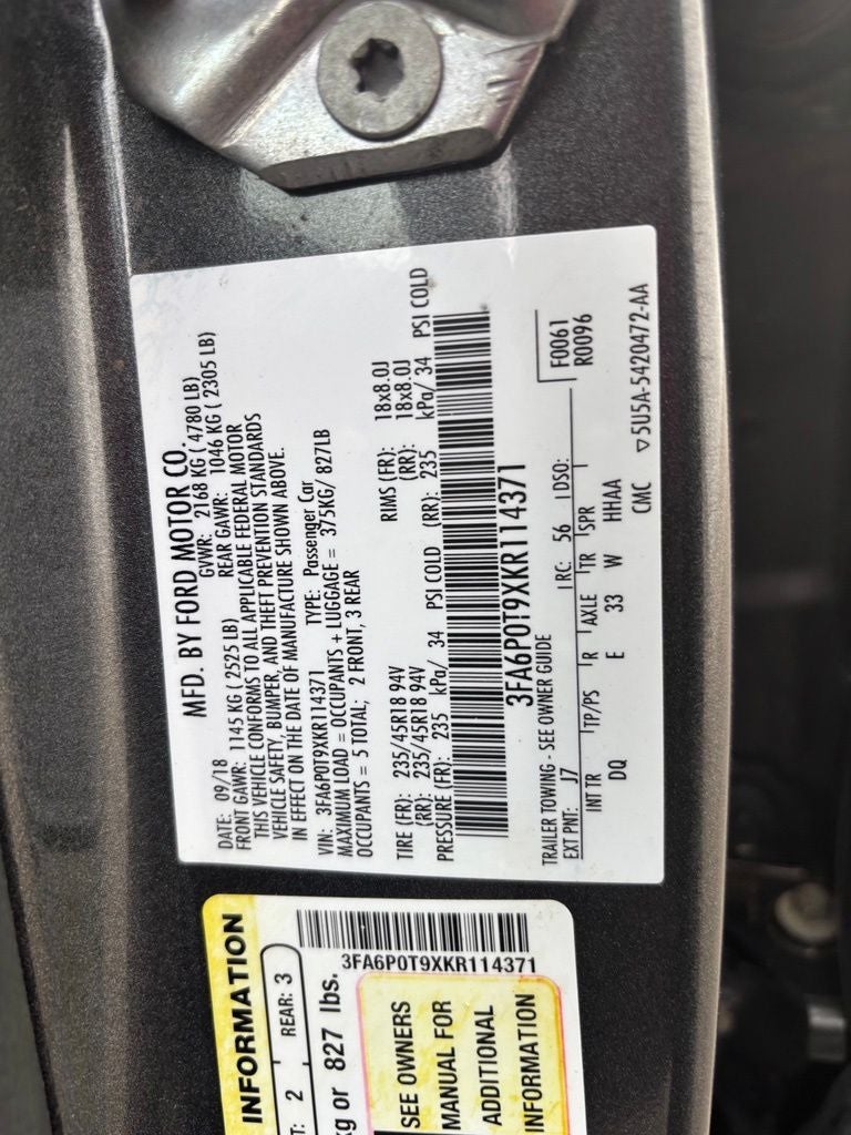 2019 Ford Fusion SE