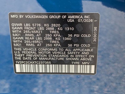 2026 Volkswagen Atlas Cross Sport SEL Premium R-Line