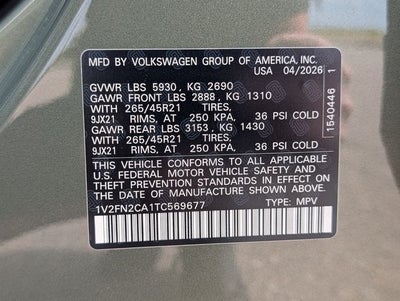 2026 Volkswagen Atlas 2.0T SEL Premium R-Line