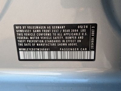 2026 Volkswagen Golf GTI 2.0T S