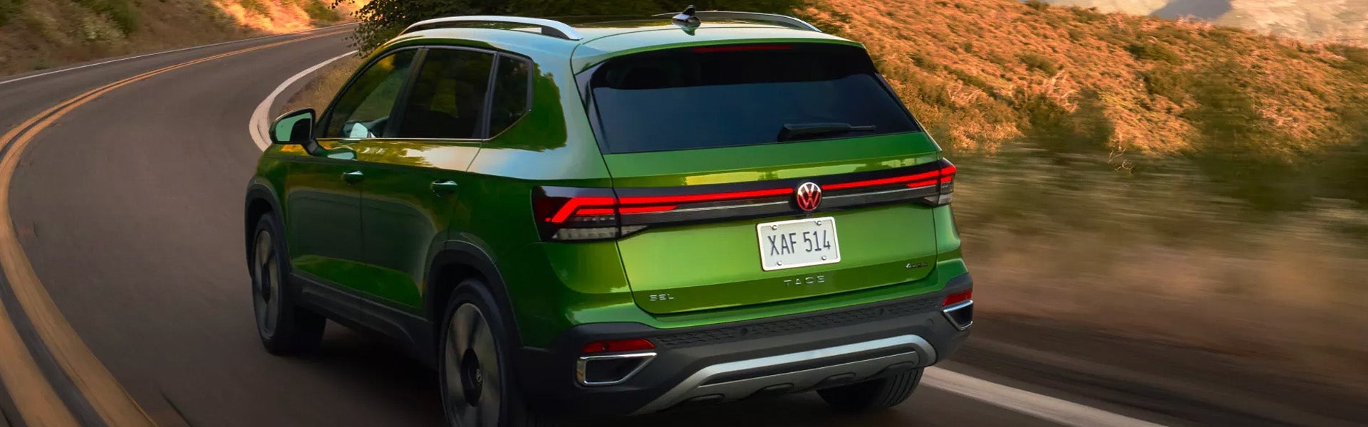2026 Volkswagen Taos compact crossover on open highway